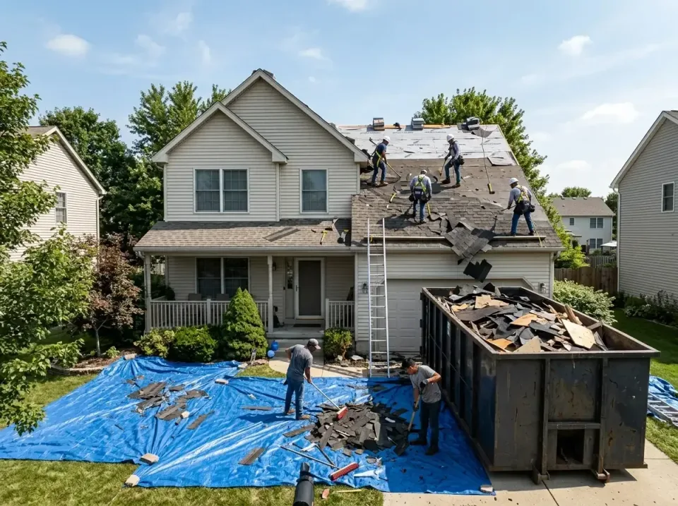 roof-replacement-debris-remova-004 — frequently asked questions, Cheapest Dumpster Rentals in Kankakee, IL